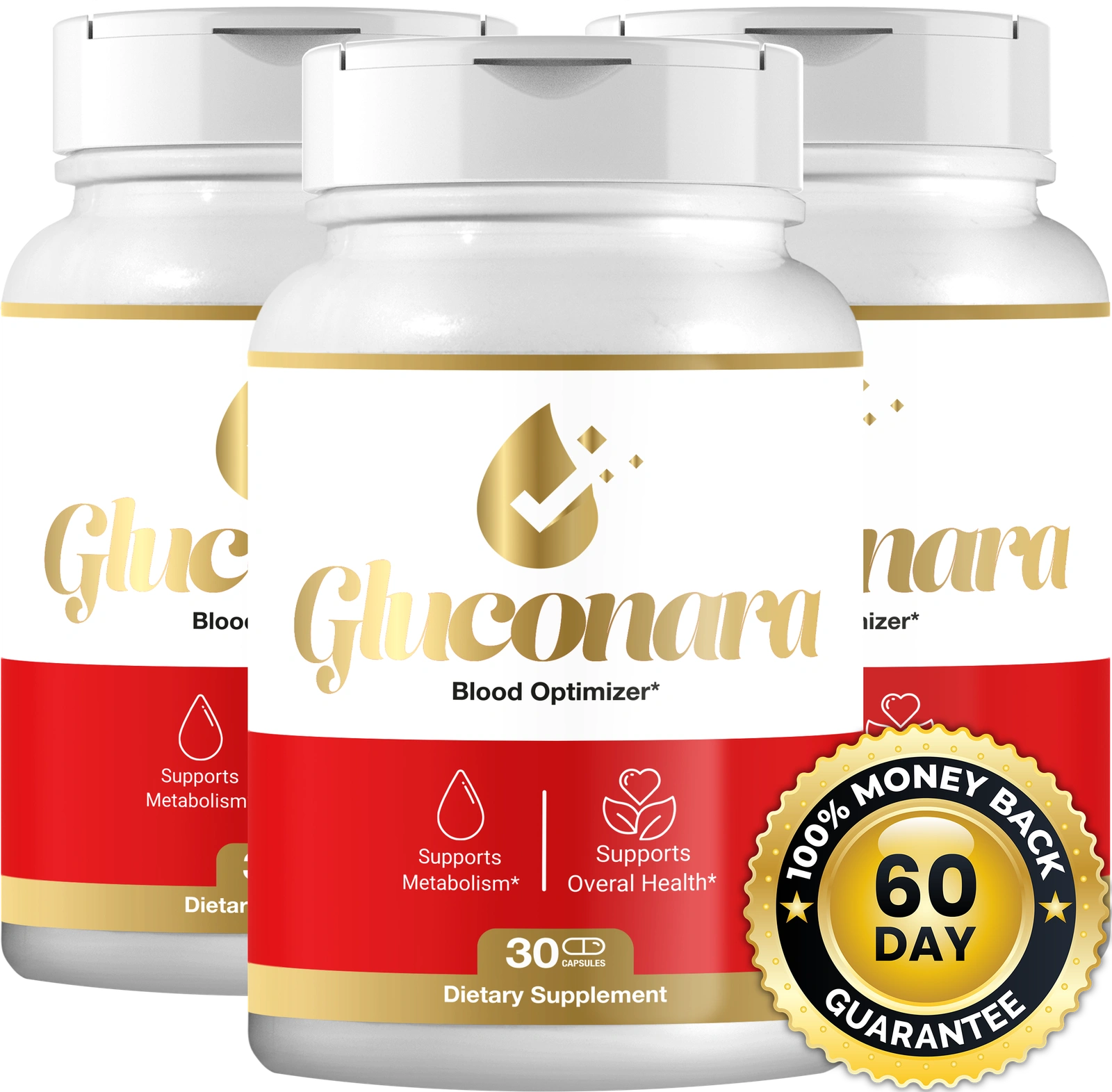 Gluconara 3 bottle 90 day supply pack