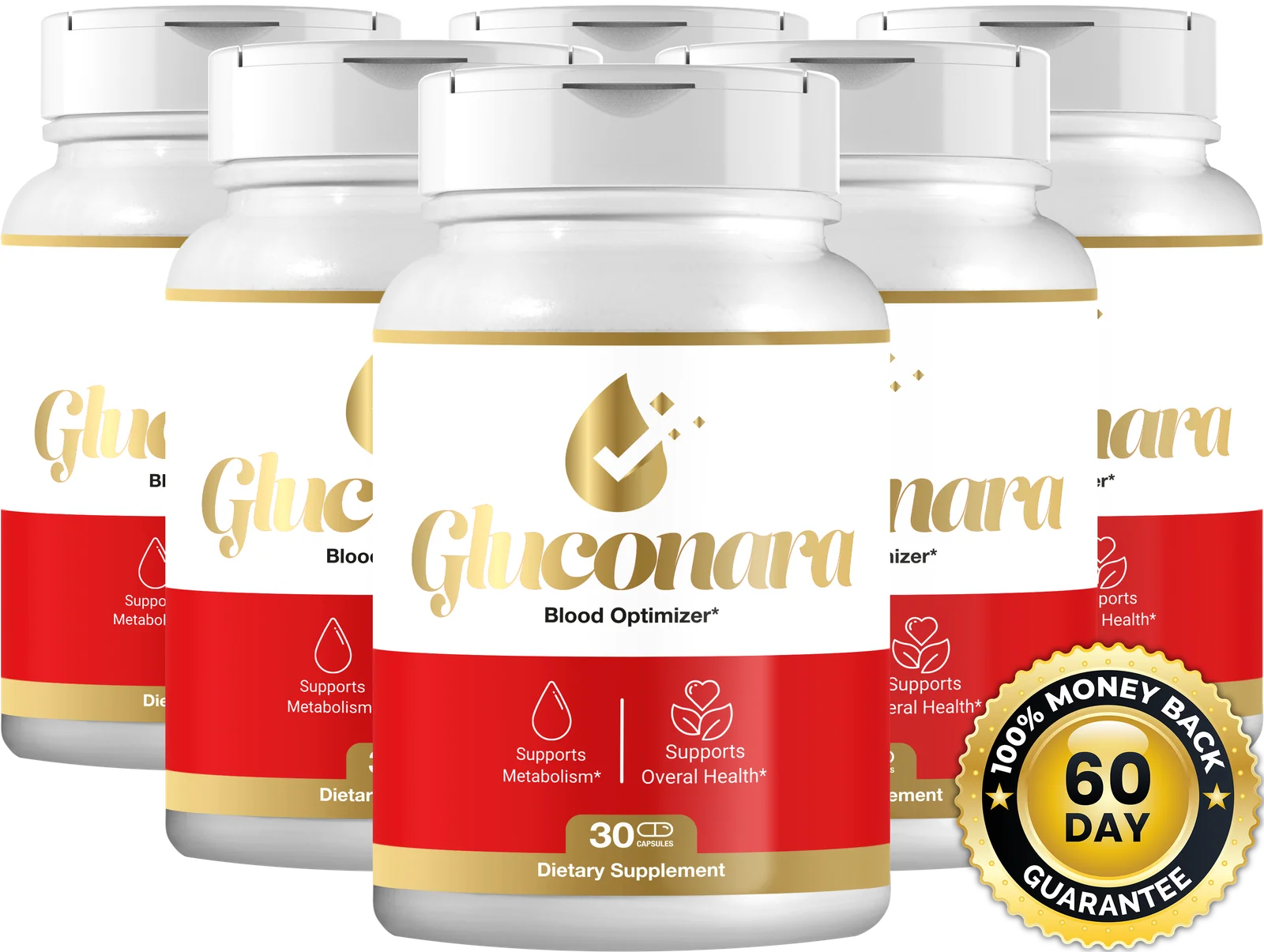 Gluconara 6 bottle 180 day supply pack best value